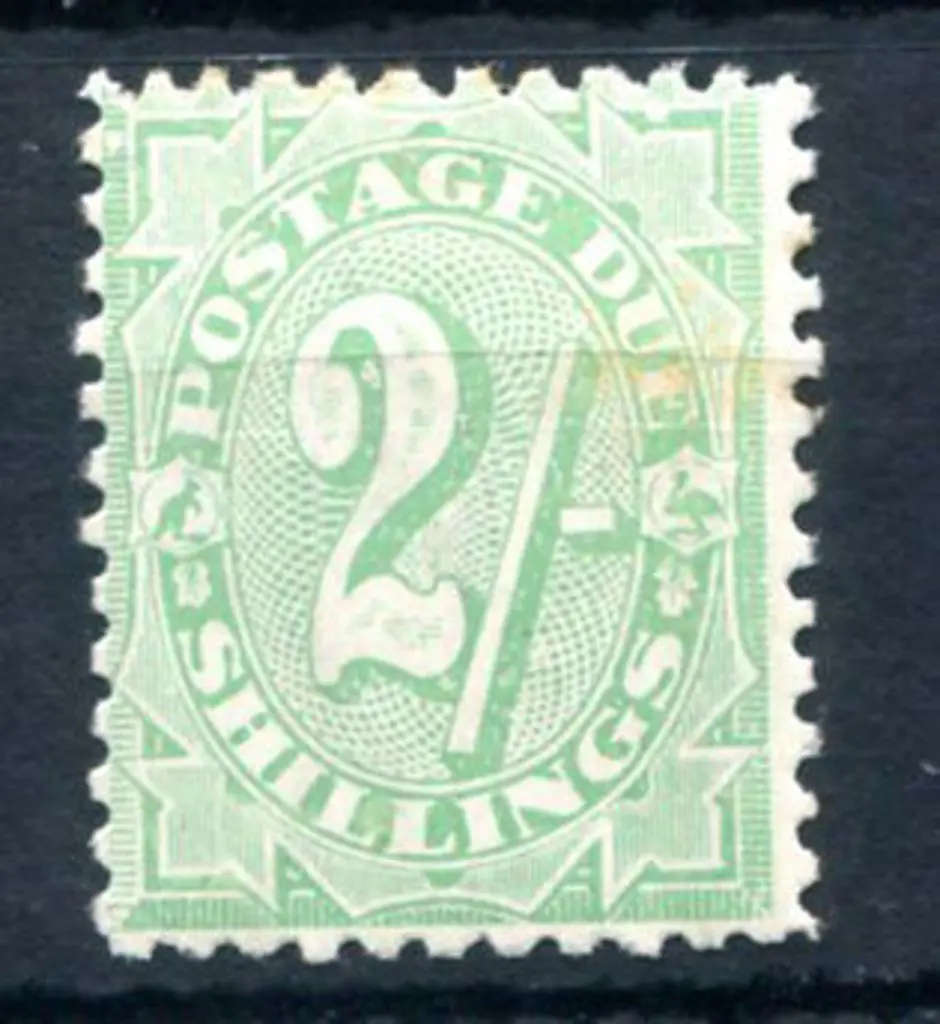 1908/09 2/- dull green Postage Due perf 11. Hardly ... Image 1++