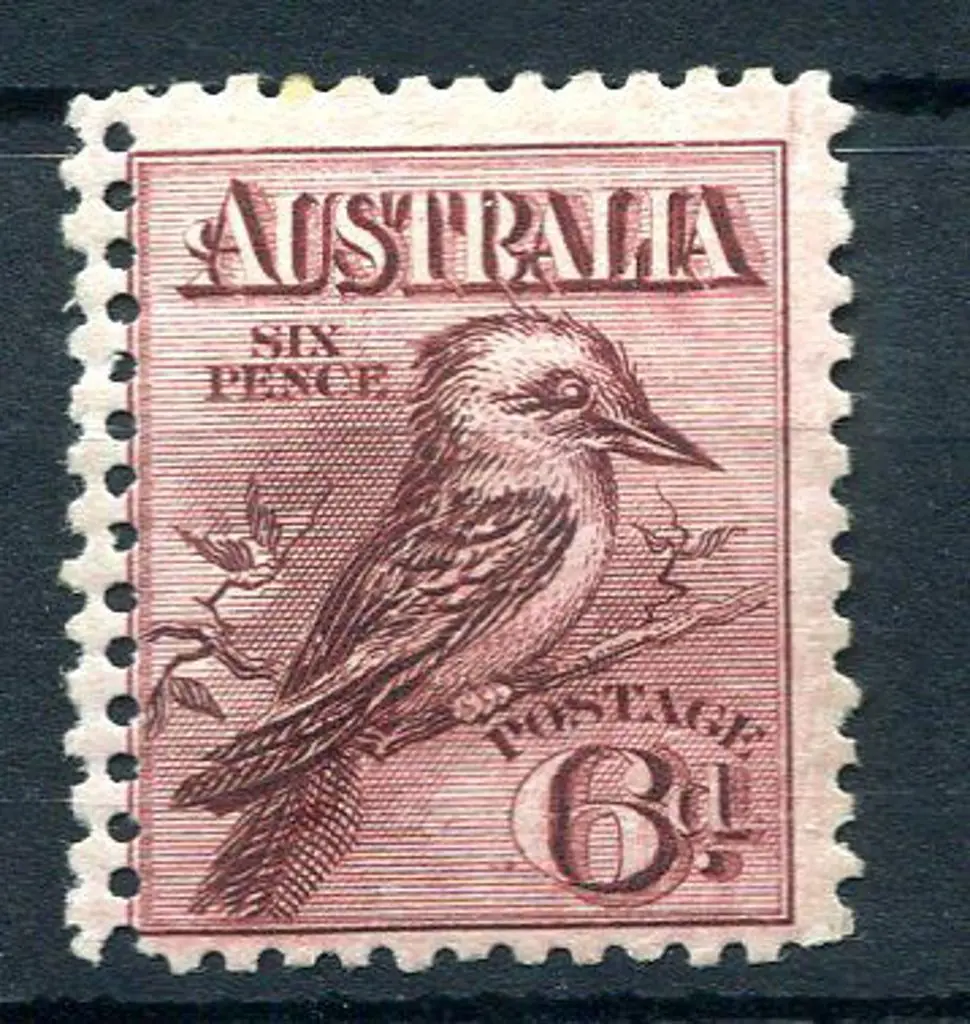 1914 6d engraved kookaburra with double vertical ... Image 1++