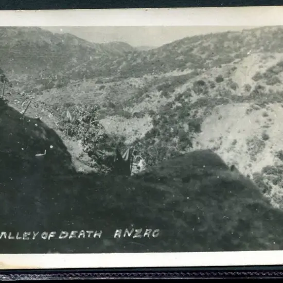 1915 "The Valley of Death ANZAC" captioned ...