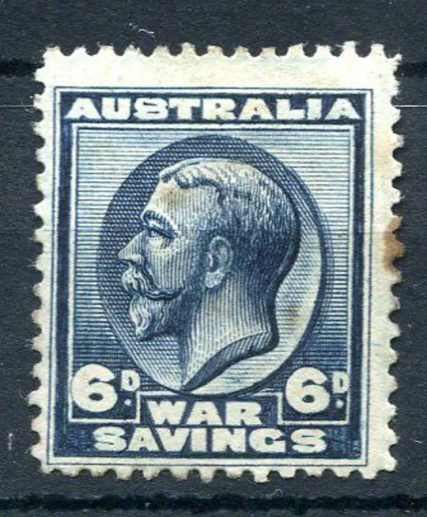 1915 6d KGV War Savings. Unused with some toning ... Image 1++