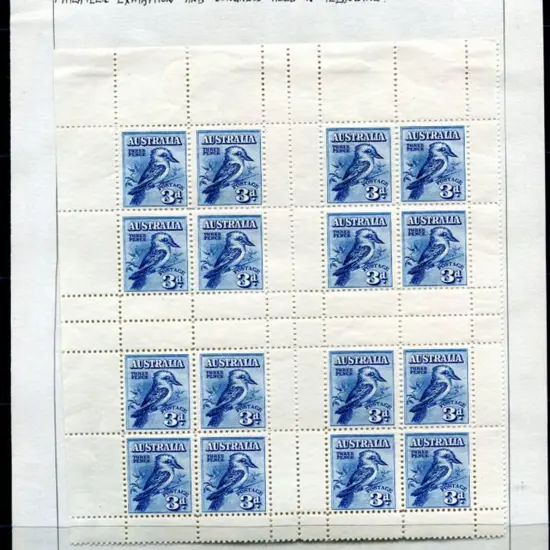 1928 Kookaburra Exhibition Miniature Sheet top ...