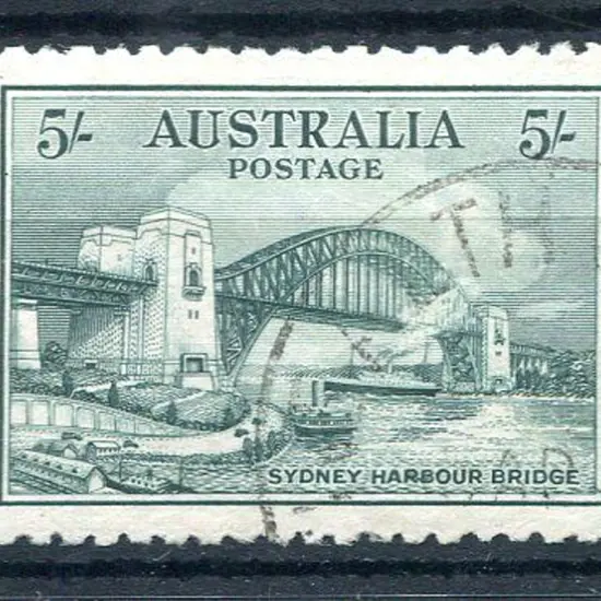 1932 5/- Sydney Harbour Bridge commercially used ...