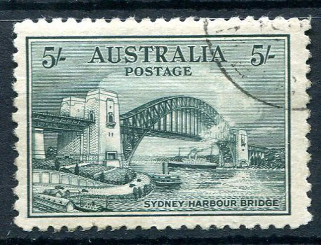 1932 5/- Sydney Harbour Bridge. Superb CTO with ... Image 1++
