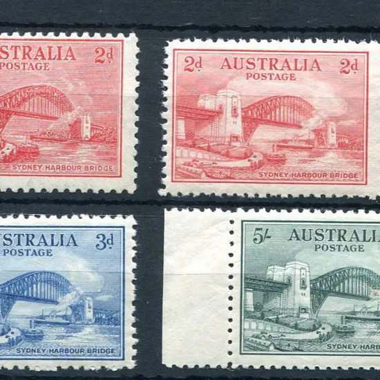 1932 Sydney Harbour Bridge set of 4 to 5/- which ...