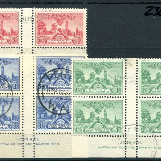 1936 SA Cent set of 3 in fine used John Ash ...