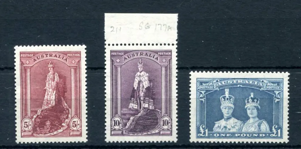 1937/49 Robes set of 3 on thin paper. £1 well ... Image 1++
