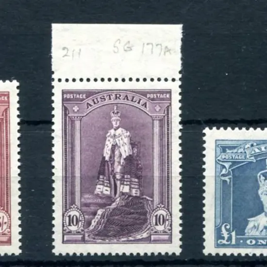 1937/49 Robes set of 3 on thin paper. £1 well ...