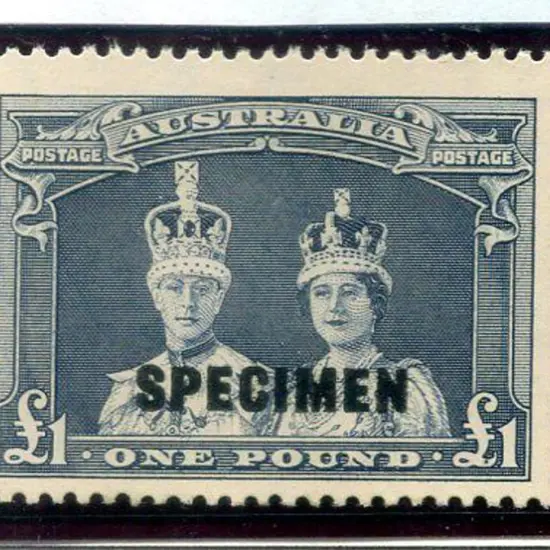 1937/49 £1 Robes on thick paper ovptd "SPECIMEN" ...