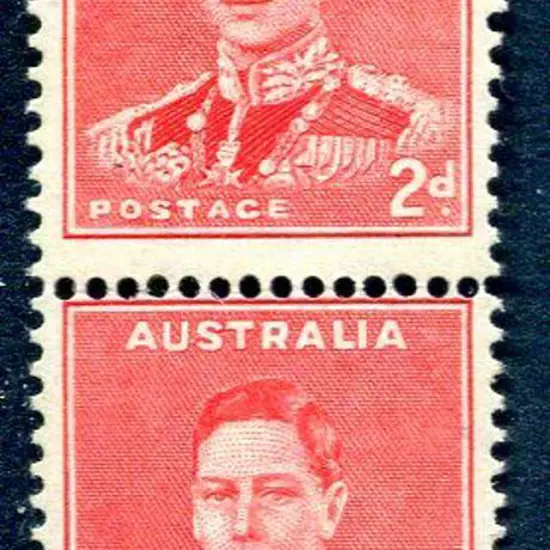1938 2d scarlet KGVI coil pair with "uniformly ...