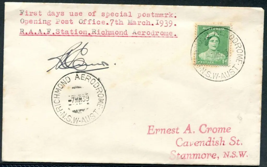 1939 (7th Mar) "First days use of special ... Image 1++