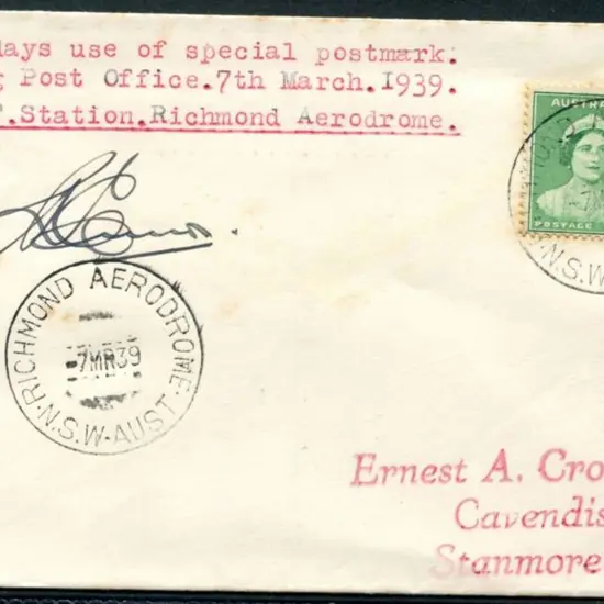 1939 (7th Mar) "First days use of special ...