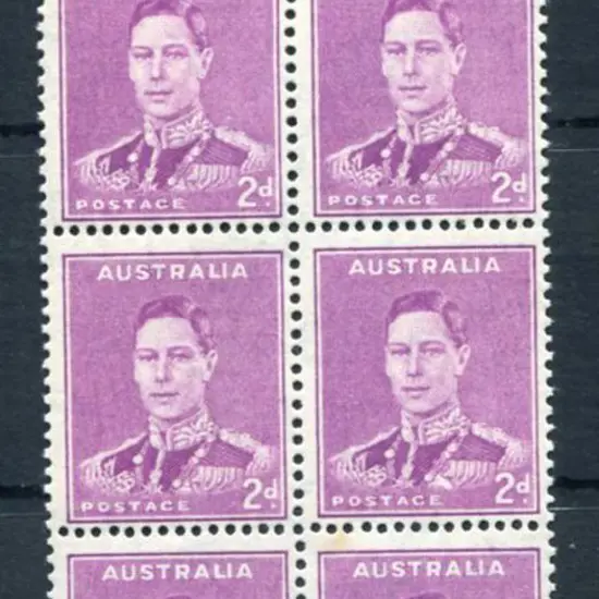 1941 2d bright purple KGVI with "medal flaw" in ...