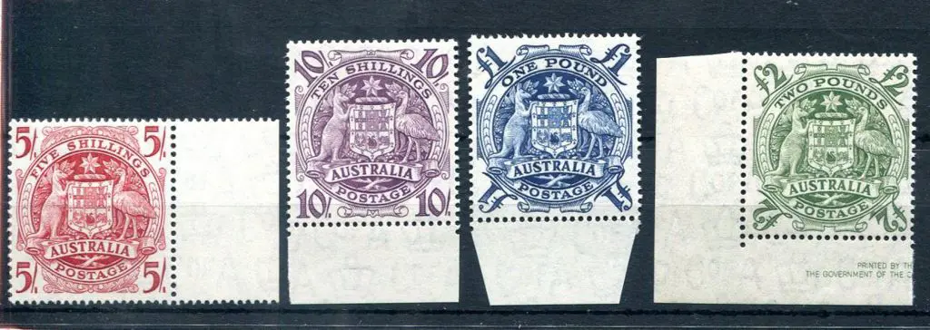 1949/50 Arms marginal MUH set of 4, the £2 Arms ... Image 1++