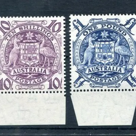 1949/50 Arms marginal MUH set of 4, the £2 Arms ...