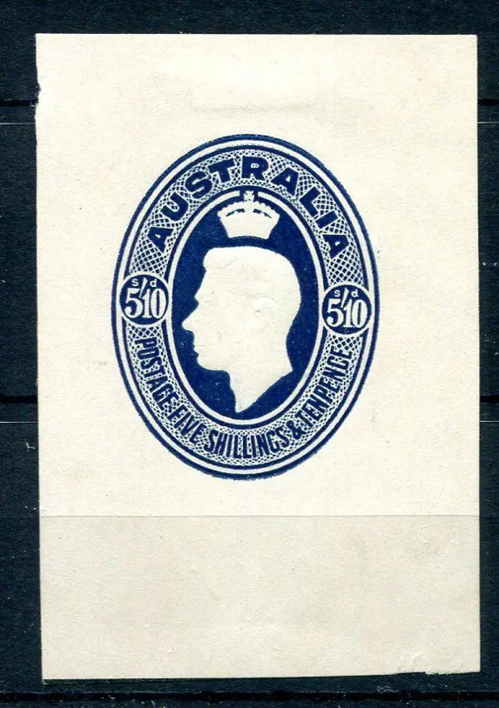 1951 5/10d blue KGVI food label. MLH with wide ... Image 1++