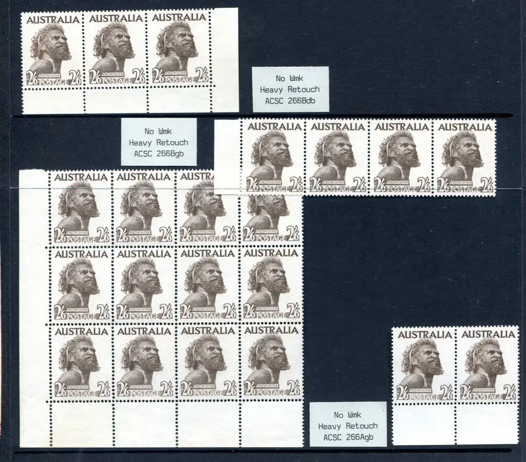 1956 2/6d Aborigine no wmk with different ... Image 1++
