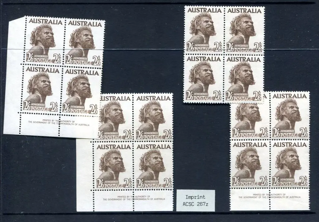 1965 2/6d Aborigine no wmk emergency printing in ... Image 1++