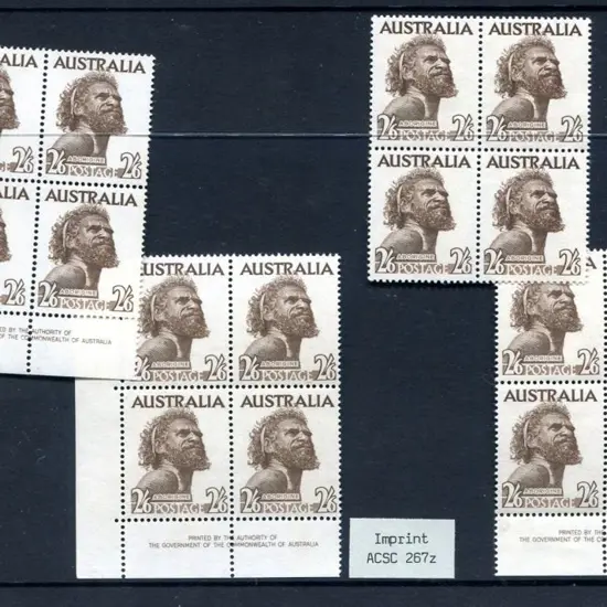 1965 2/6d Aborigine no wmk emergency printing in ...