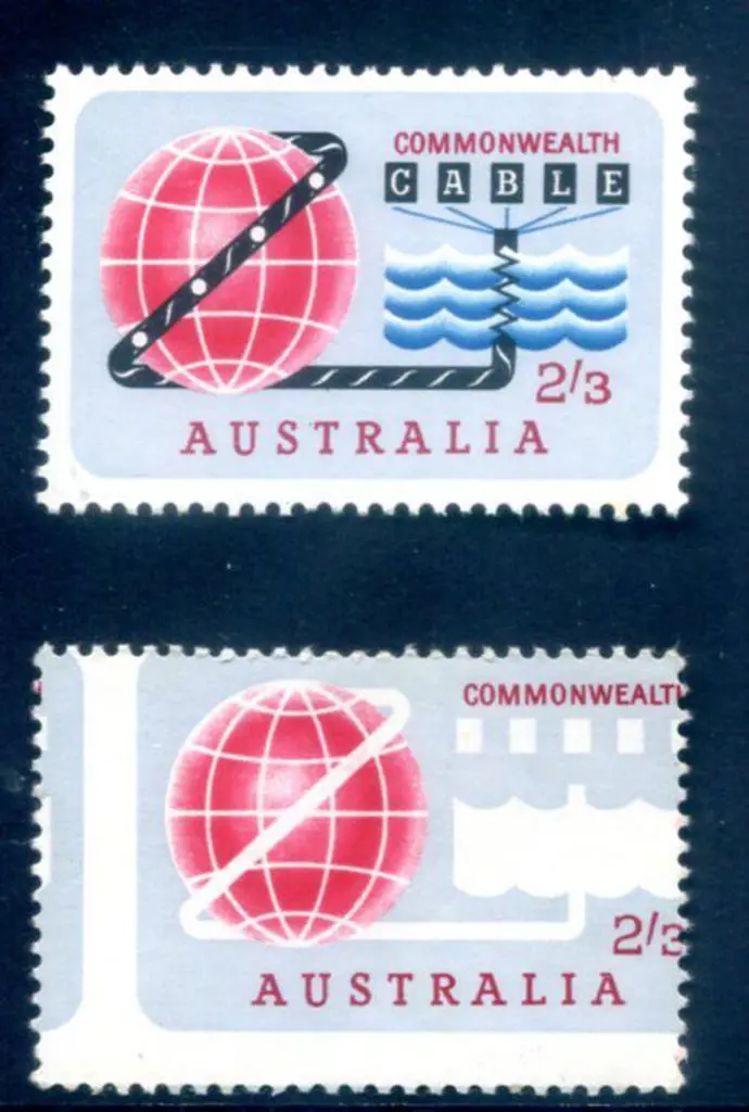 1963 2/3d Cable with dark blue & black omitted & ... Image 1++