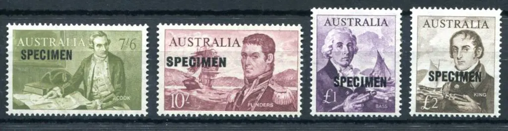 1963/65 Navigators set of 4 ovptd "SPECIMEN". ... Image 1++