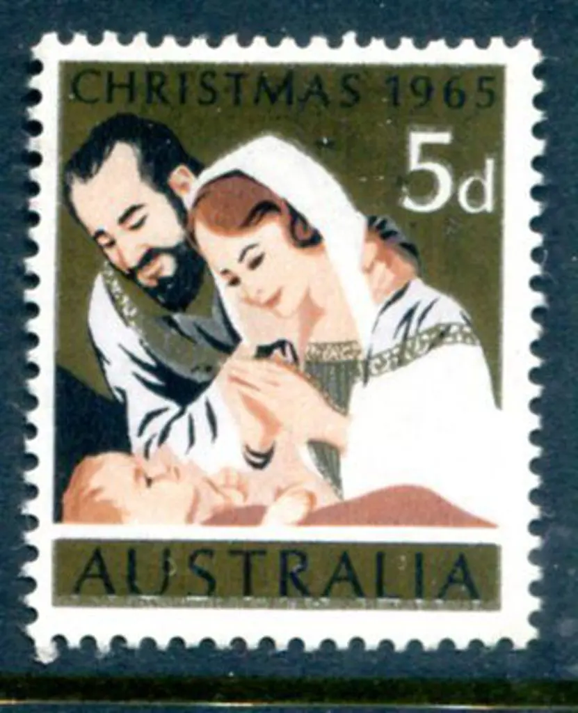 1965 5d Christmas with "blue omitted" variety. ... Image 1++