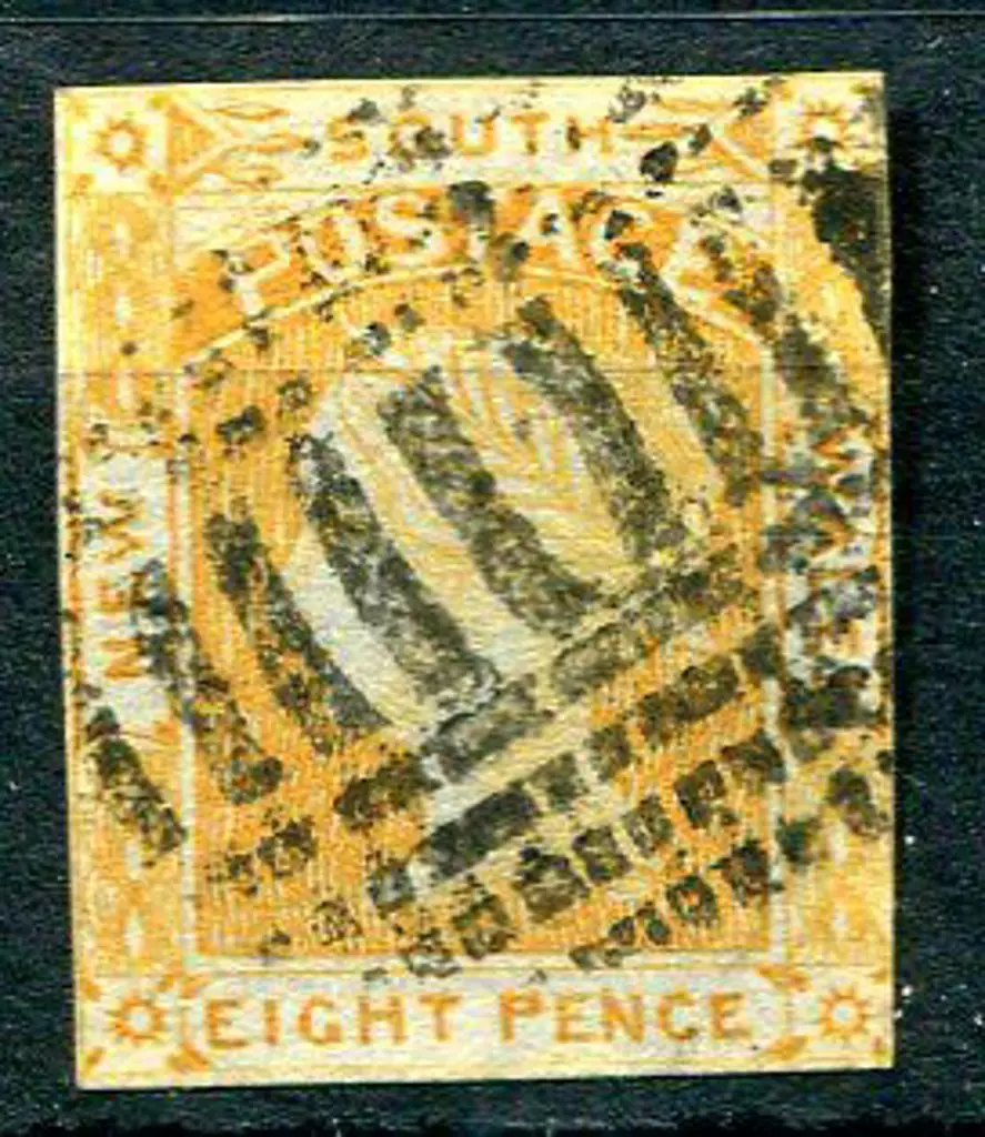 1853 8d orange-yellow laureate imperf on bluish ... Image 1++