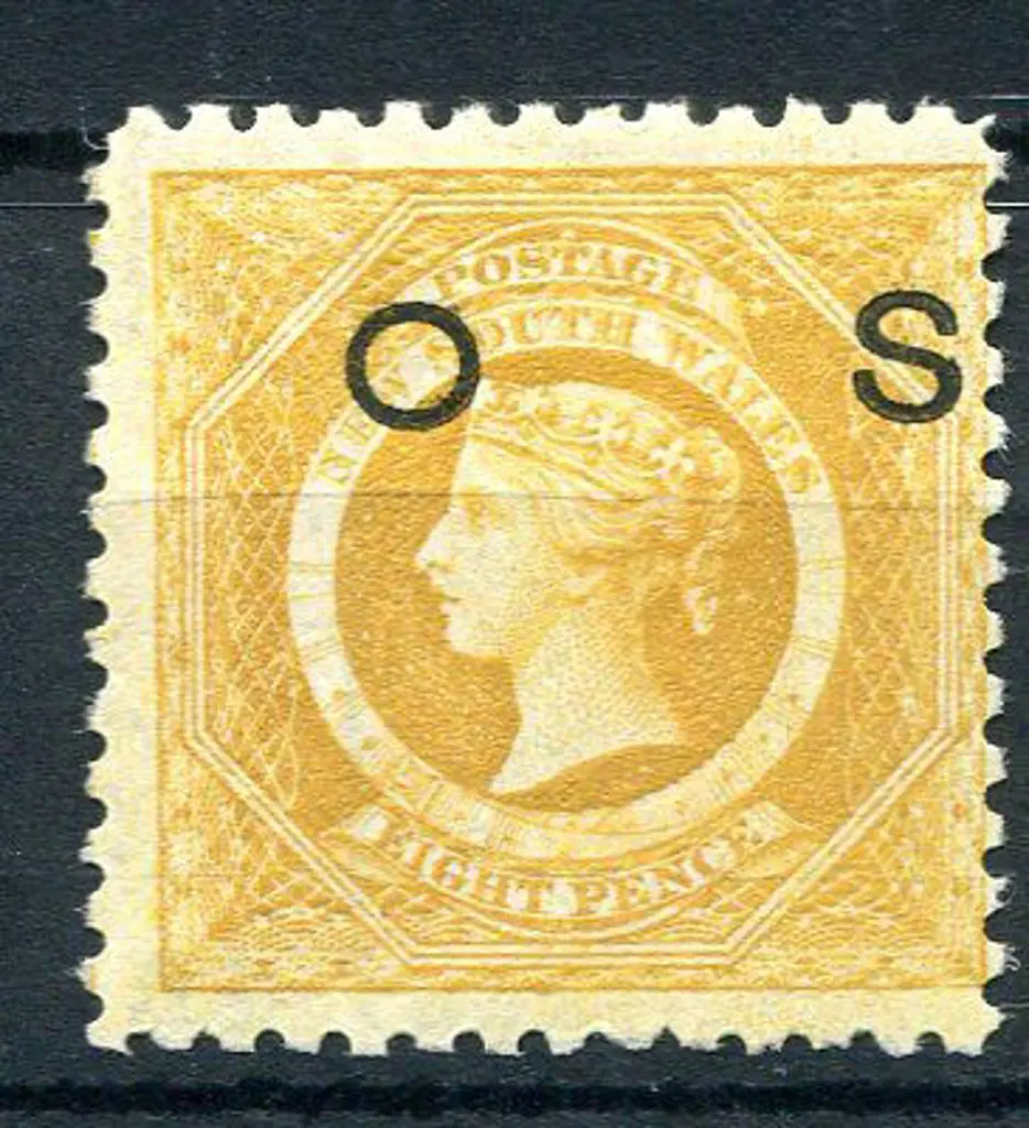 1879/85 8d yellow, perf 10 ovptd "OS". MUH, ... Image 1++