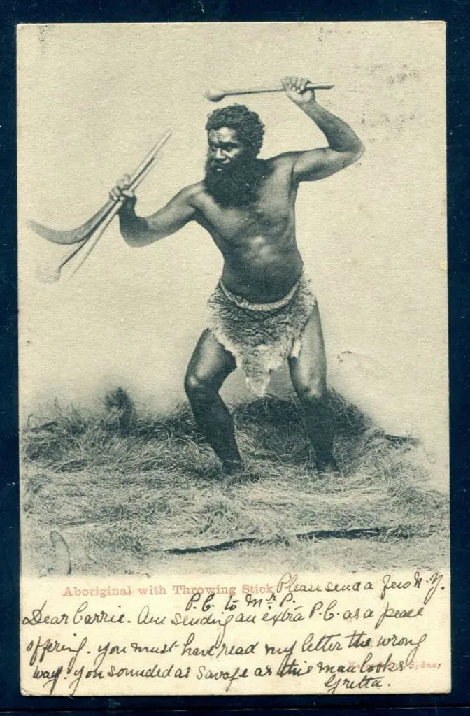1905 (1st Jun) "Aboriginal with Throwing Stick" ... Image 1++