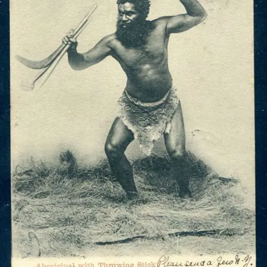 1905 (1st Jun) "Aboriginal with Throwing Stick" ...