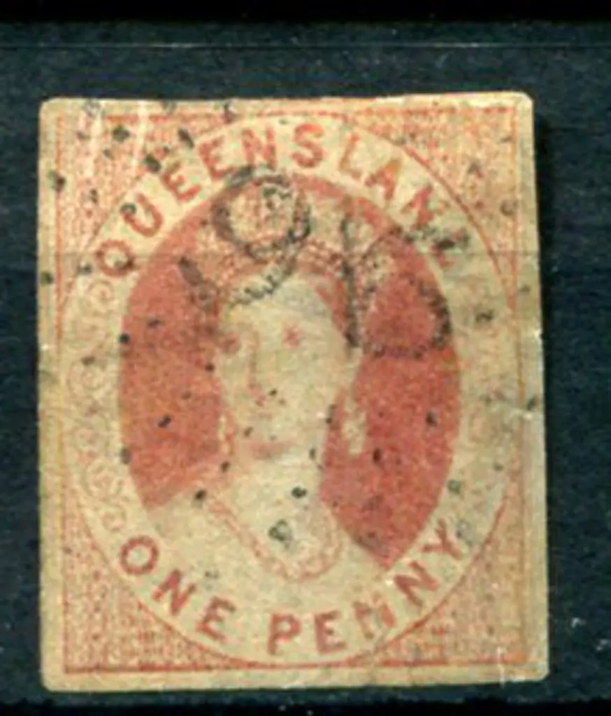 1860 1d carmine-rose. Good used with clear ... Image 1++