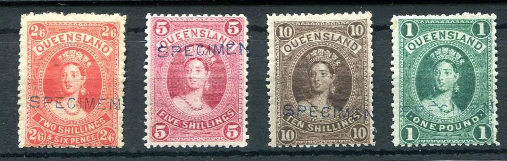 1882/95 2/6d, 5/-, 10/- & £1 on thin paper, wmk ... Image 1++