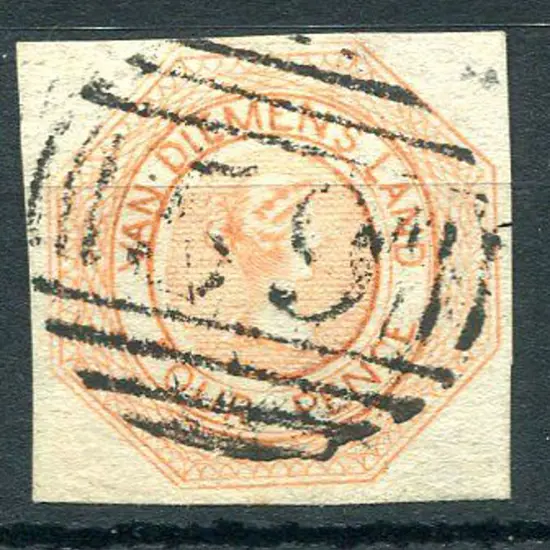 1853 4d orange Courier, 2nd state of plate with ...