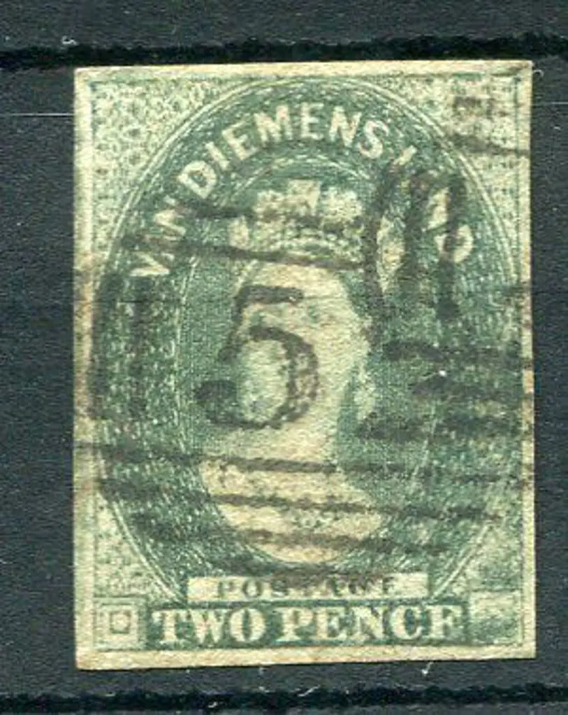 1860 2d slate-green with clear even margins. Fine ... Image 1++