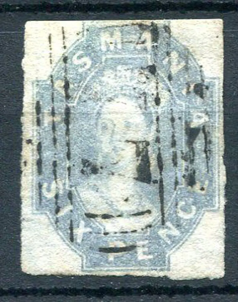 1865 6d dull cobalt with close to touching ... Image 1++