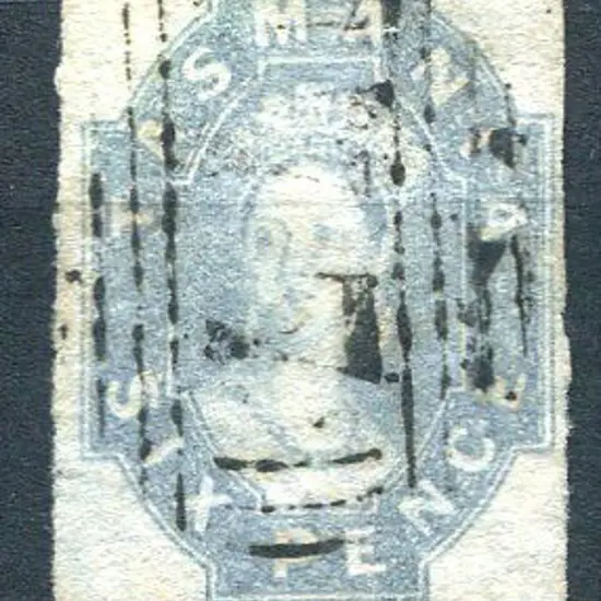 1865 6d dull cobalt with close to touching ...