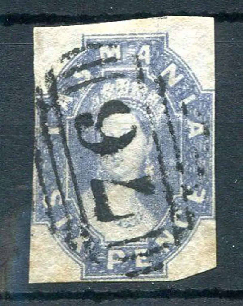 1865 6d slate-violet with large top margin & ... Image 1++
