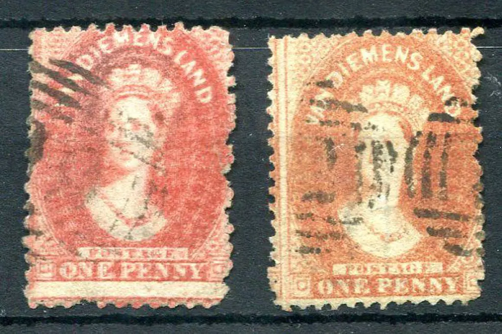 1864/65 1d carmine, perf 12. Fine postally used ... Image 1++