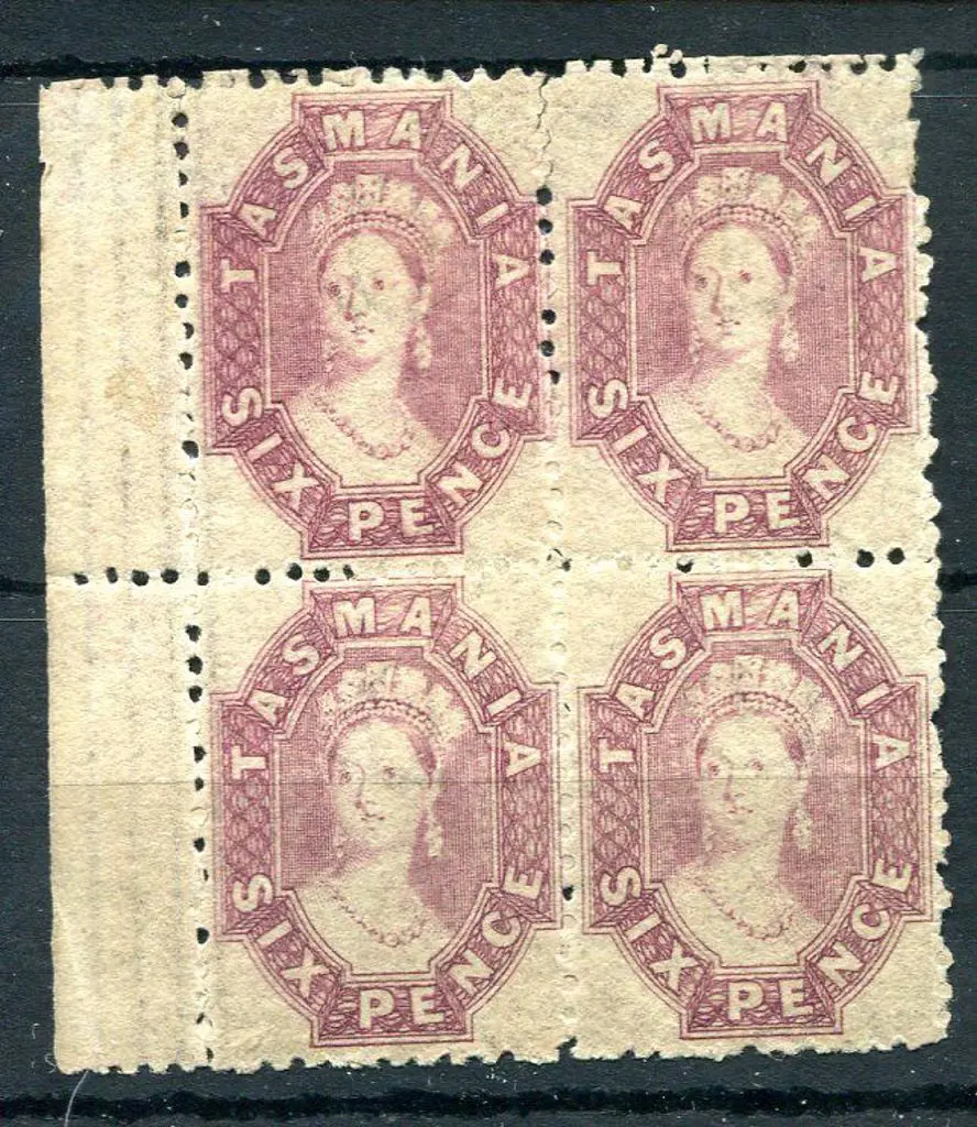 1891 6d dull claret, perf 12 in MUH/MLH block of ... Image 1++