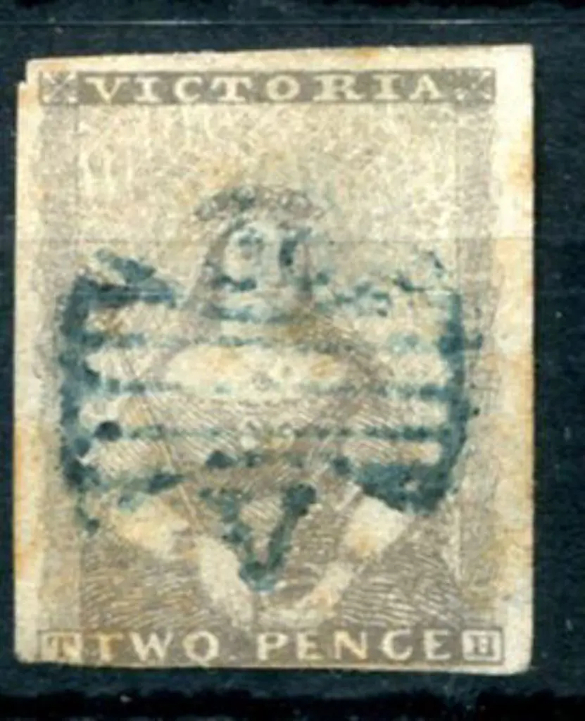 1850 3d brown-lilac with 3½ margins. Used with ... Image 1++