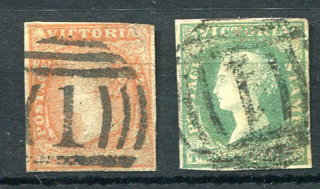 1854 6d & 2/- imperf woodblocks with closing to ... Image 1++
