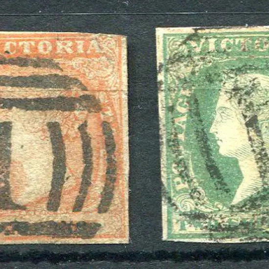 1854 6d & 2/- imperf woodblocks with closing to ...