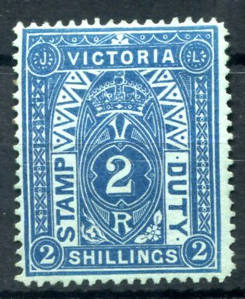 1884/96 2/- deep blue on green, perf 12½. MLH with ... Image 1++