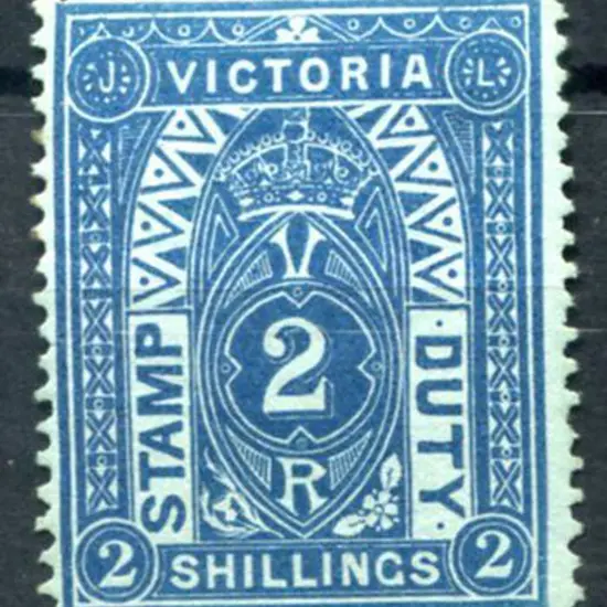 1884/96 2/- deep blue on green, perf 12½. MLH with ...