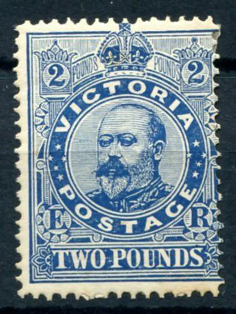 1901/10 £2 deep blue, perf 12½. Centred right & ... Image 1++