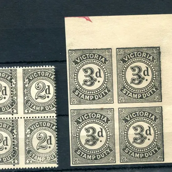 1904 2d Stamp Duty Proof in black with vertical ...