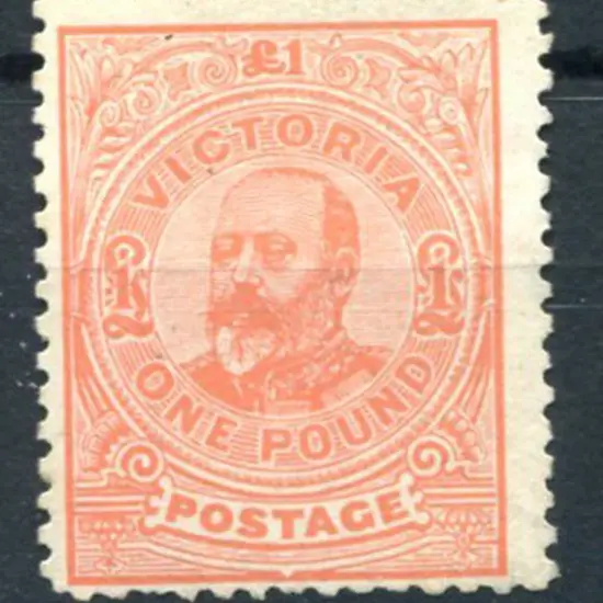 1905/13 £1 salmon, perf 11. Centered low, mint ...