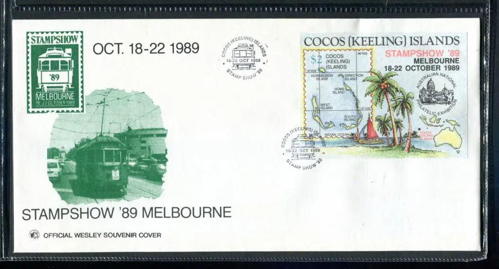 1989 $2 "Stampshow '89 Melbourne" imperf M/S on ... Image 1++