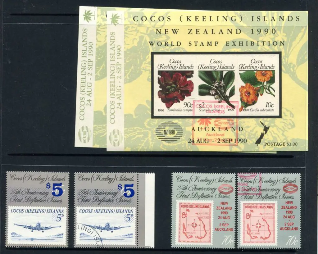 1990 $5 on 65c ovptd Constellation MUH & CTO plus ... Image 1++