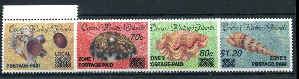 1991 "LOCAL" on 30c, 70c "ZONE 1" on 60c, 80c ... Image 1++