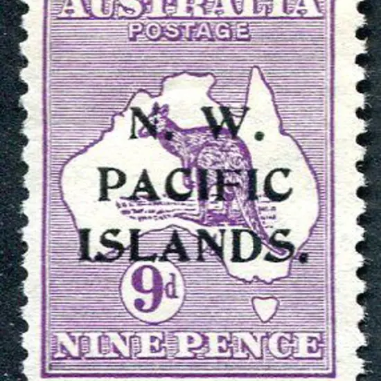 1915 9d violet, 1st wmk with "shade line break in ...